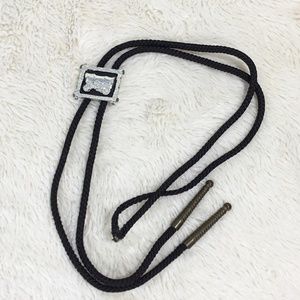Vintage Bolo Tie Covered Wagon Western Jewelry